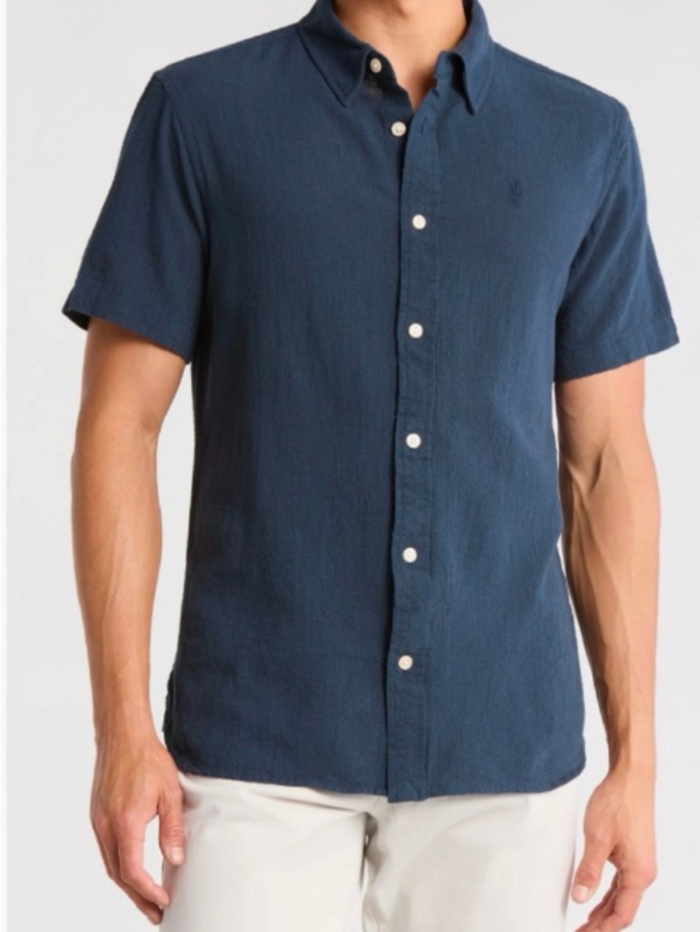 NWOT Allsaints Barre Short Sleeve Shirt Men’s Size Medium Slim fit